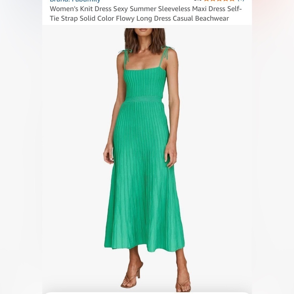 NEW-2026 All Sizes
Sea Green Maxi Dress
Spaghetti Strap & Textured